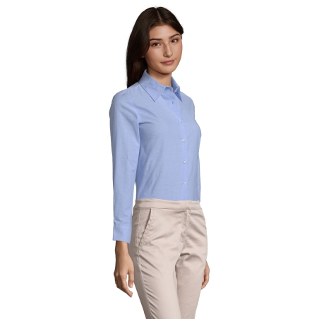 CHEMISE FEMME OXFORD MANCHES LONGUES