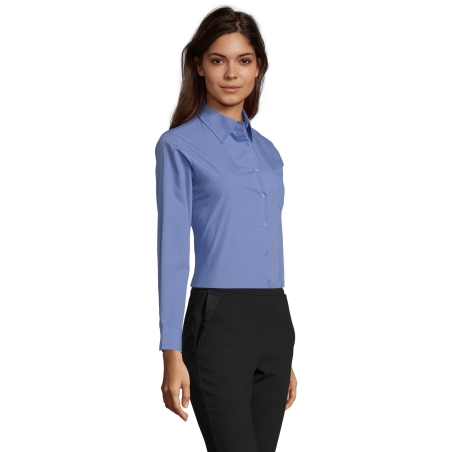 CHEMISE FEMME POPELINE MANCHES LONGUES