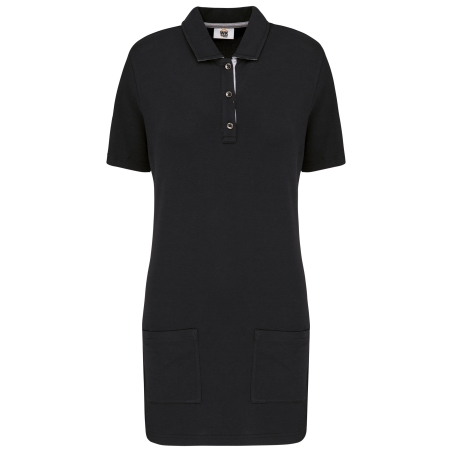 Polo long manches courtes femme