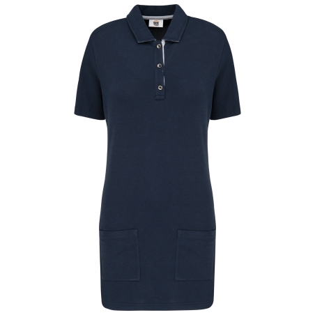 Polo long manches courtes femme