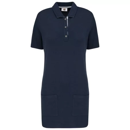 Polo long manches courtes femme
