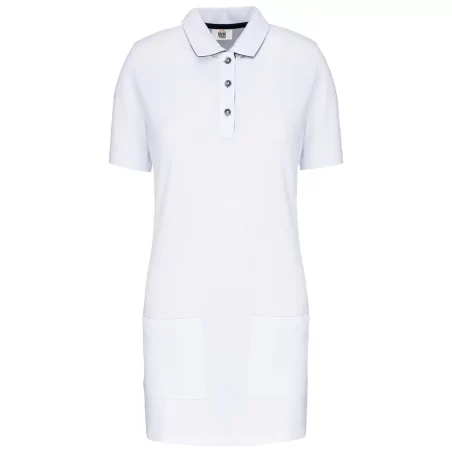 Polo long manches courtes femme
