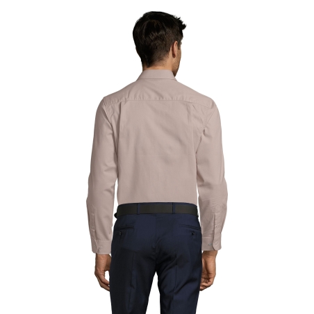 CHEMISE HOMME EN TWILL DE COTON MANCHES LONGUES