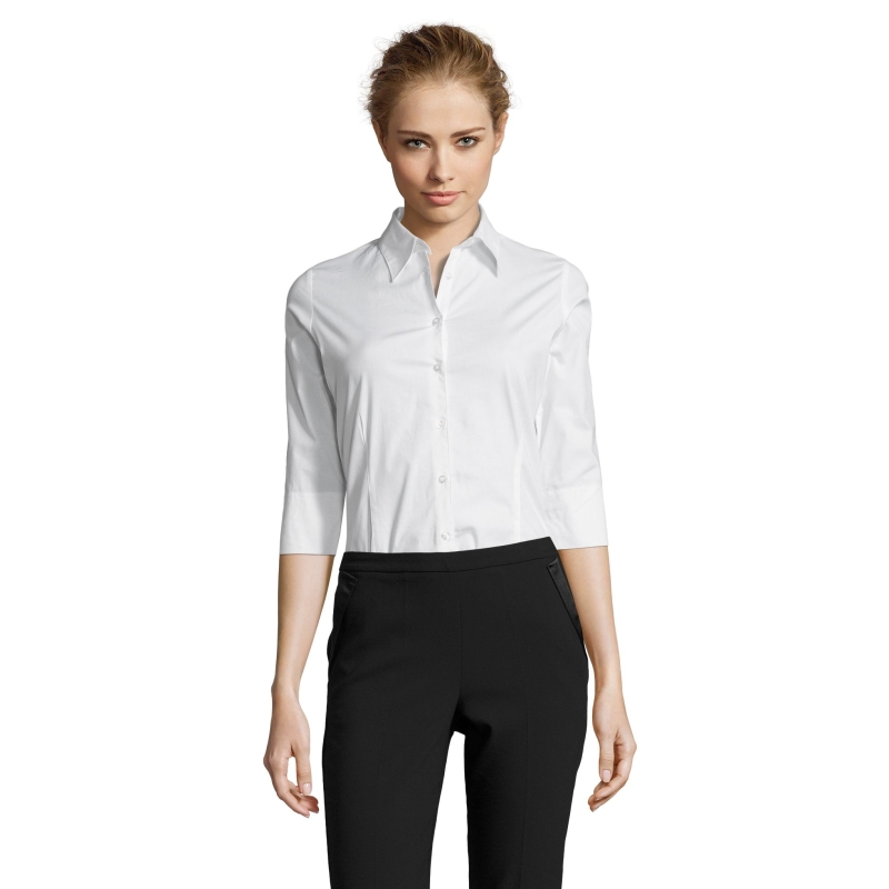 CHEMISE FEMME STRETCH MANCHES 3/4