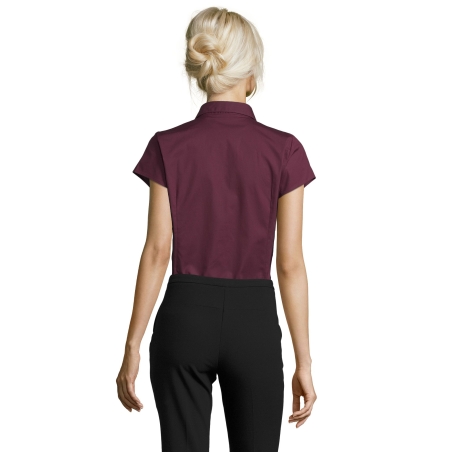 CHEMISE FEMME STRETCH MANCHES COURTES