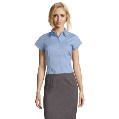 CHEMISE FEMME STRETCH MANCHES COURTES