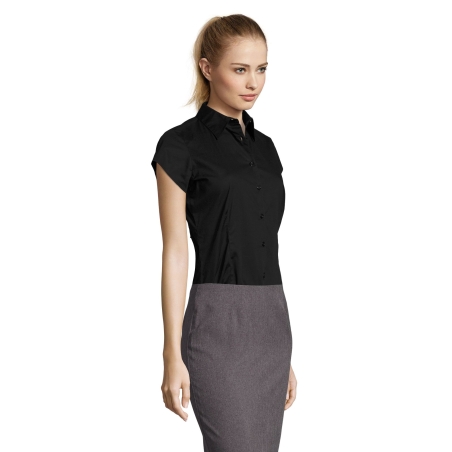 CHEMISE FEMME STRETCH MANCHES COURTES