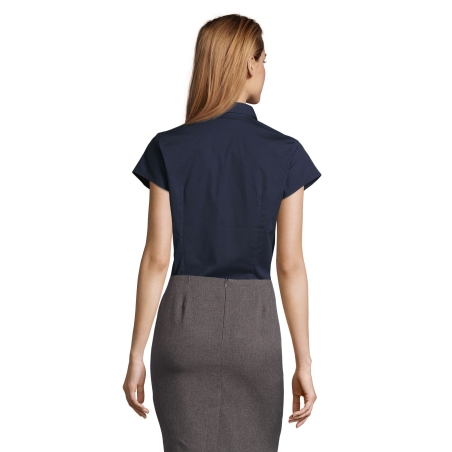 CHEMISE FEMME STRETCH MANCHES COURTES