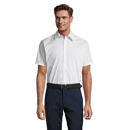 CHEMISE HOMME STRETCH MANCHES COURTES