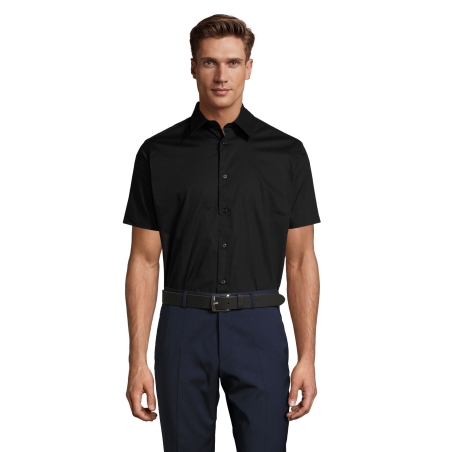 CHEMISE HOMME STRETCH MANCHES COURTES