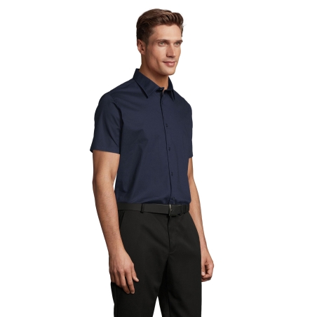 CHEMISE HOMME STRETCH MANCHES COURTES