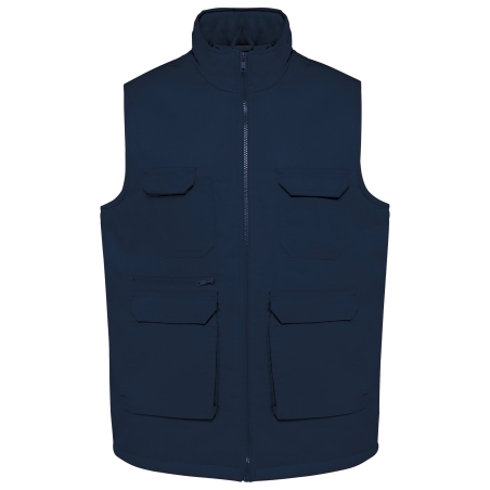 Gilet polycoton multipoches rembourré unisexe