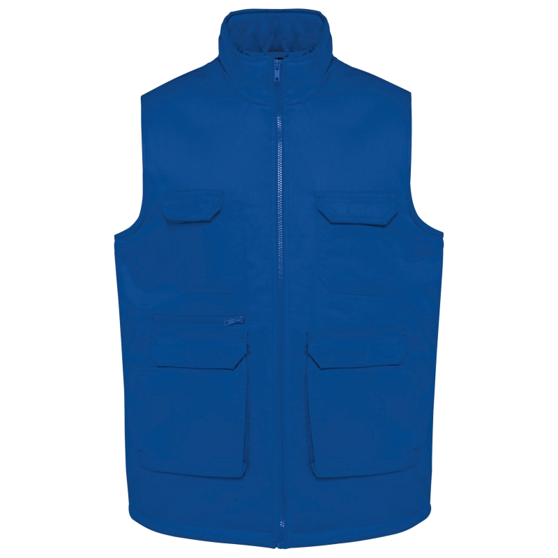 Gilet polycoton multipoches rembourré unisexe