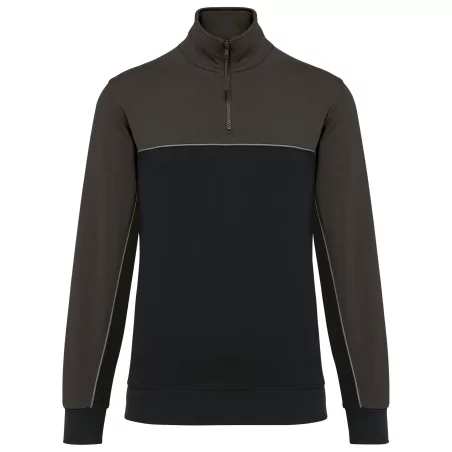 Sweat-shirt écoresponsable col zippé unisexe