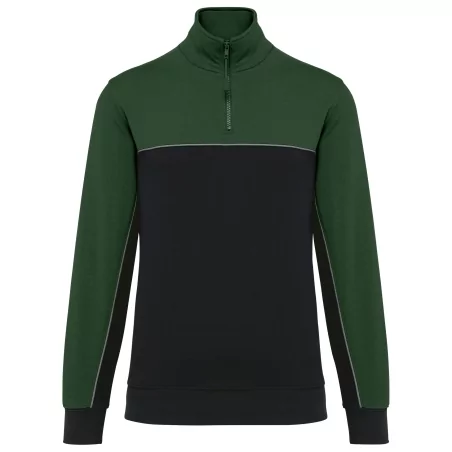 Sweat-shirt écoresponsable col zippé unisexe