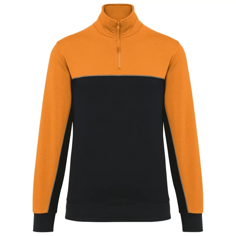 Sweat-shirt écoresponsable col zippé unisexe