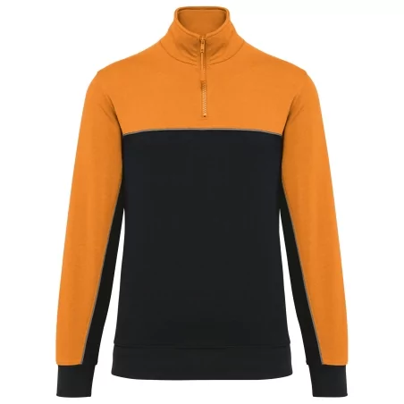 Sweat-shirt écoresponsable col zippé unisexe
