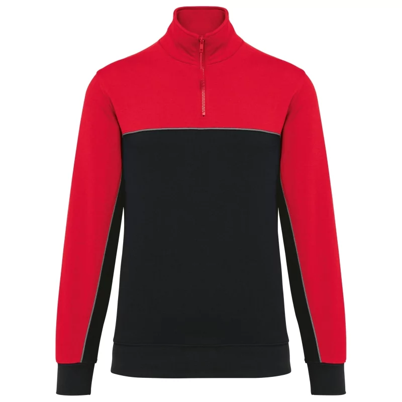 Sweat-shirt écoresponsable col zippé unisexe