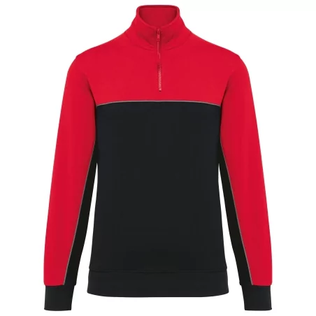Sweat-shirt écoresponsable col zippé unisexe