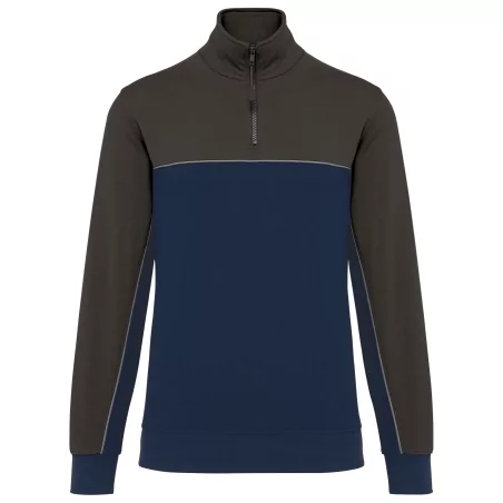 Sweat-shirt écoresponsable col zippé unisexe