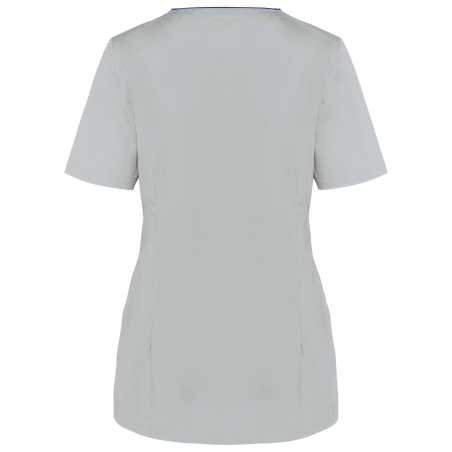 Blouse polycoton avec boutons-pression femme