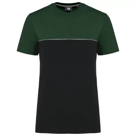 T-shirt bicolore écoresponsable manches courtes unisexe