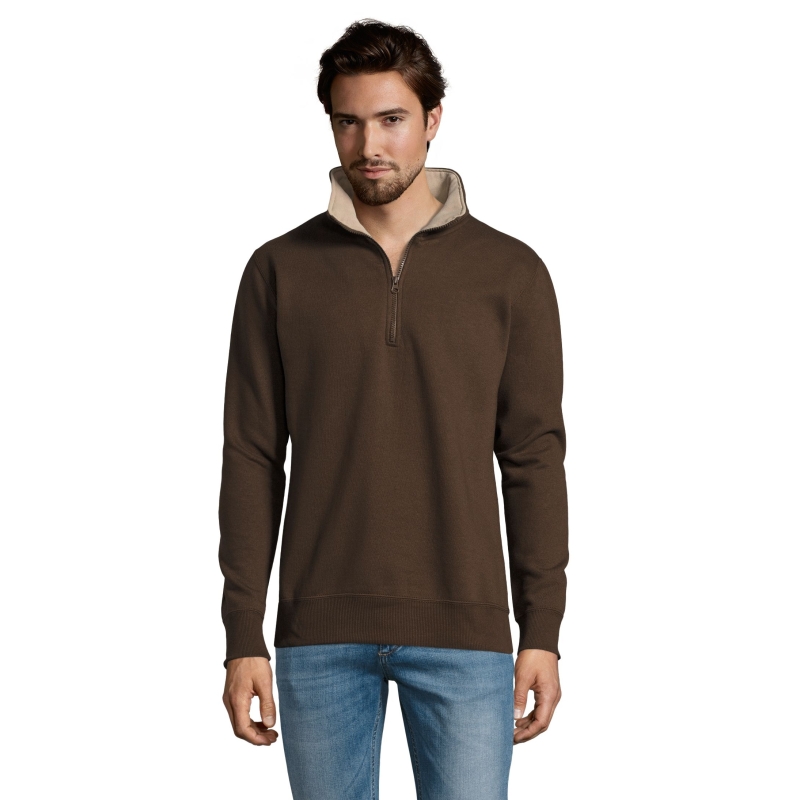 SWEAT-SHIRT HOMME COL CAMIONNEUR (1/4 ZIP)