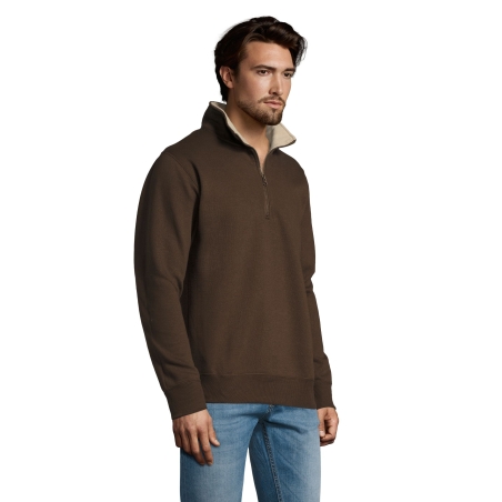 SWEAT-SHIRT HOMME COL CAMIONNEUR (1/4 ZIP)