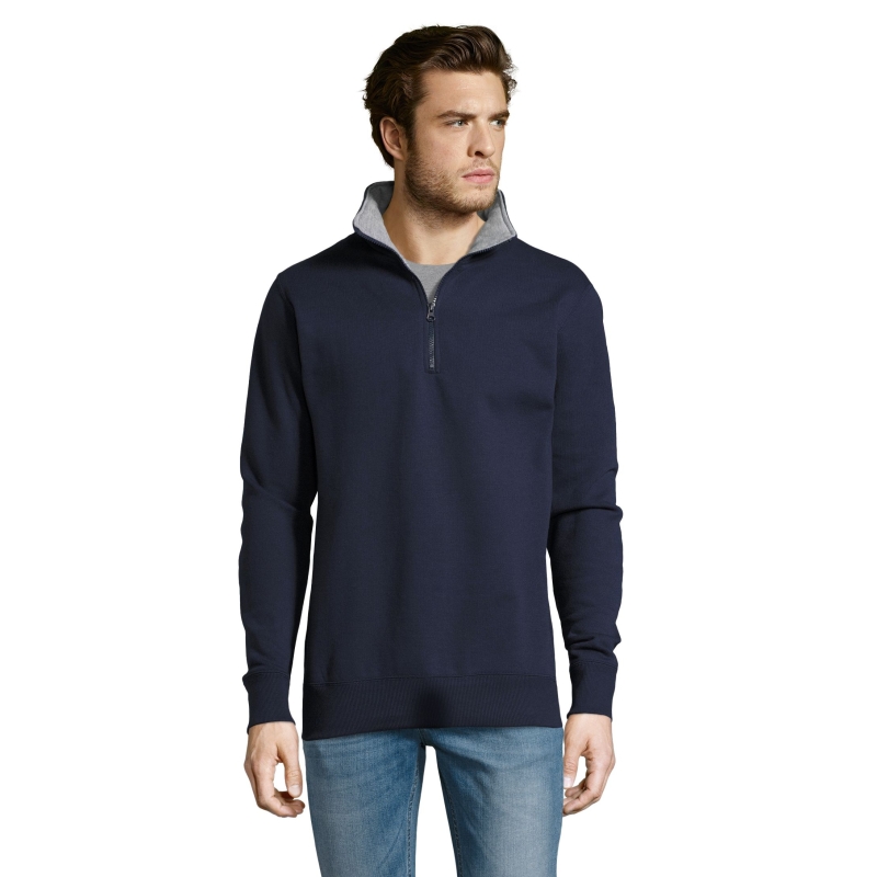 SWEAT-SHIRT HOMME COL CAMIONNEUR (1/4 ZIP)