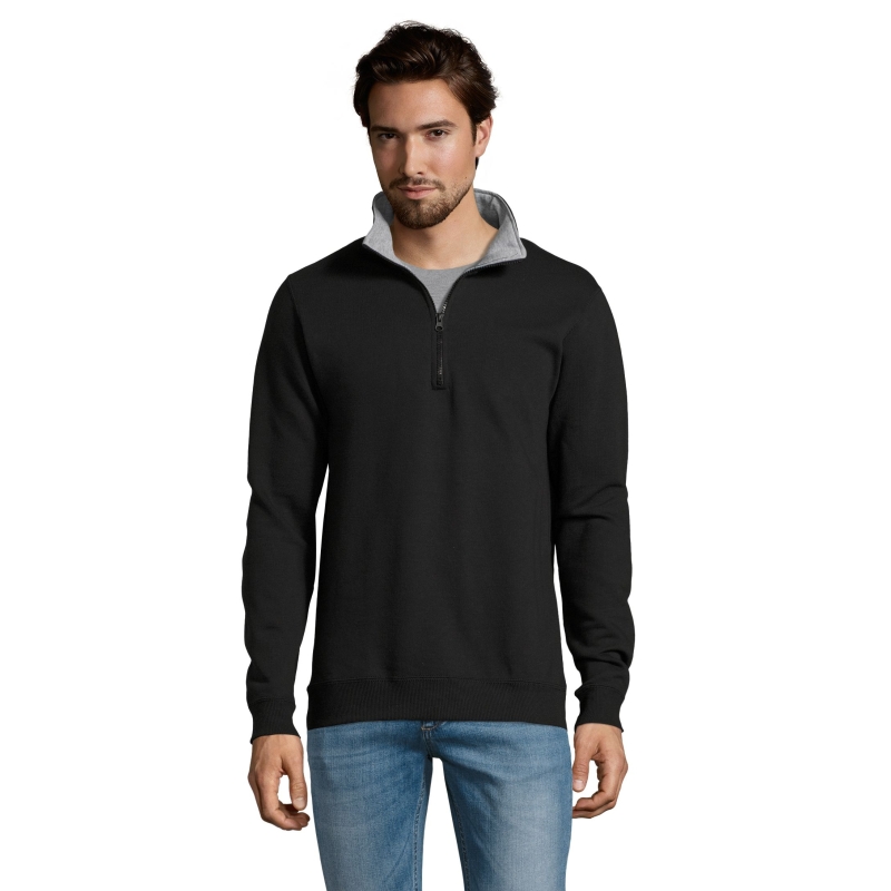 SWEAT-SHIRT HOMME COL CAMIONNEUR (1/4 ZIP)