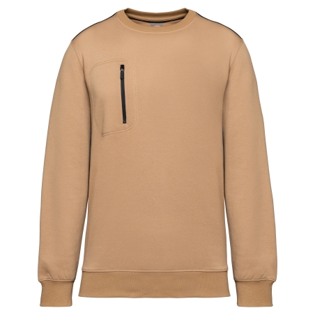 Sweat-shirt Day To Day zip poche contrastée unisexe