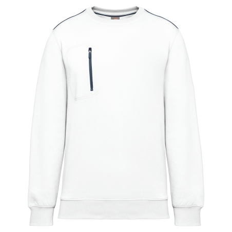 Sweat-shirt Day To Day zip poche contrastée unisexe