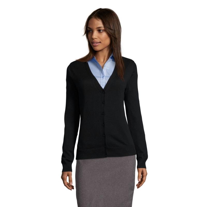 GILET FEMME BOUTONNÉ COL V