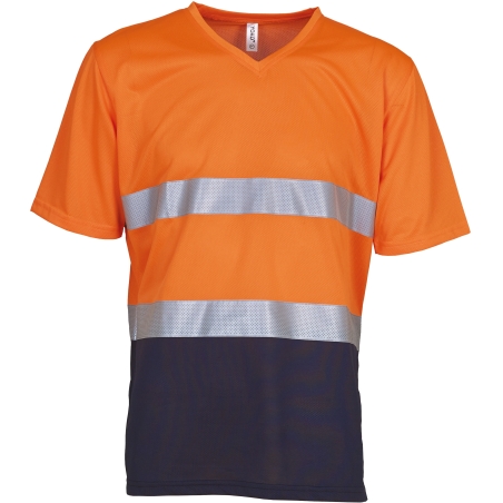 T-shirt col V haute visibilité Top Cool