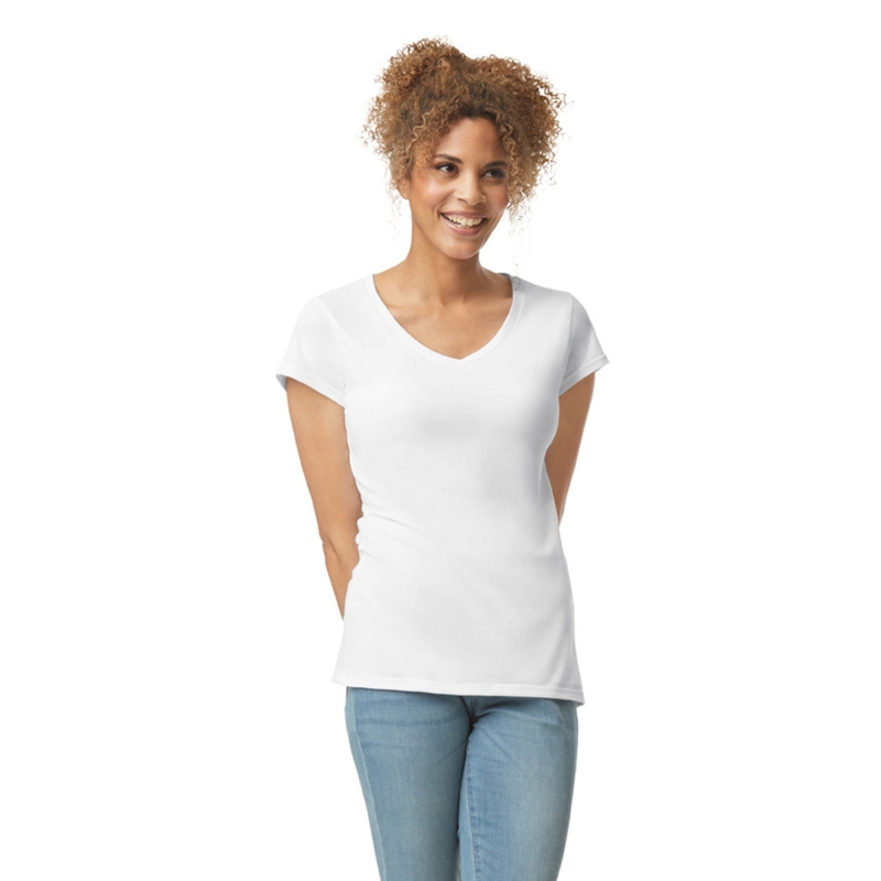 T-shirt femme col v Softstyle