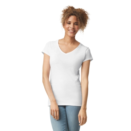 T-shirt femme col v Softstyle