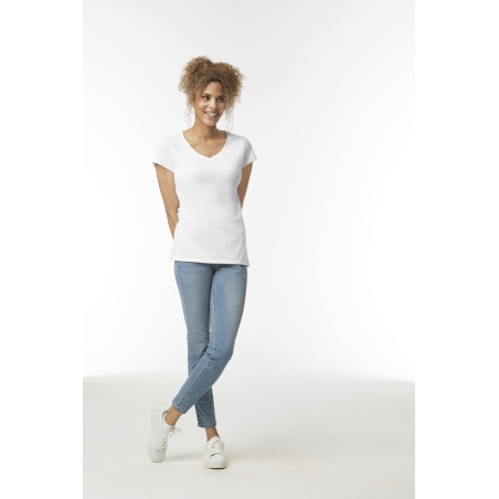 T-shirt femme col v Softstyle