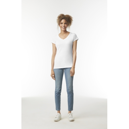 T-shirt femme col v Softstyle