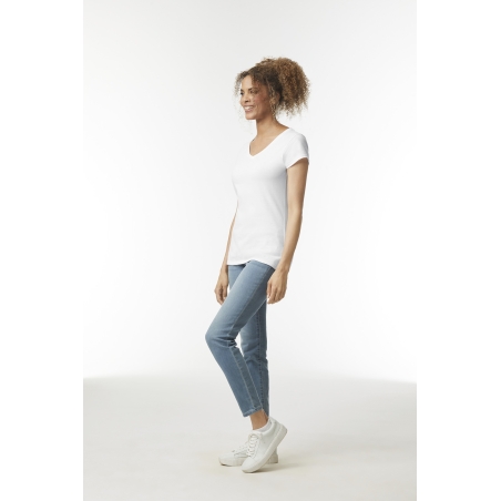 T-shirt femme col v Softstyle