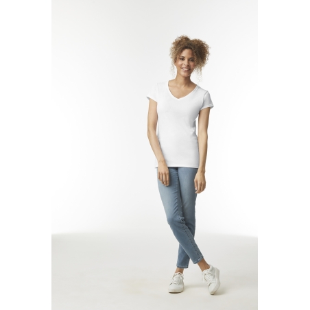 T-shirt femme col v Softstyle