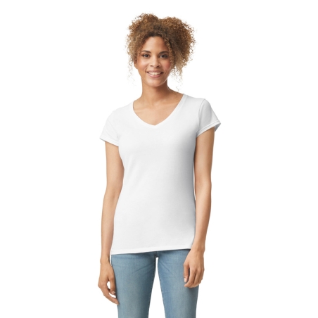 T-shirt femme col v Softstyle