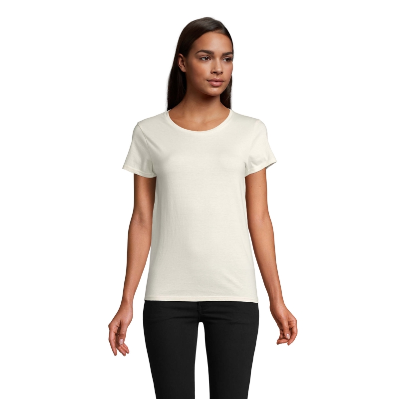 TEE-SHIRT FEMME JERSEY COL ROND AJUSTÉ