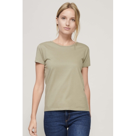 TEE-SHIRT FEMME JERSEY COL ROND AJUSTÉ