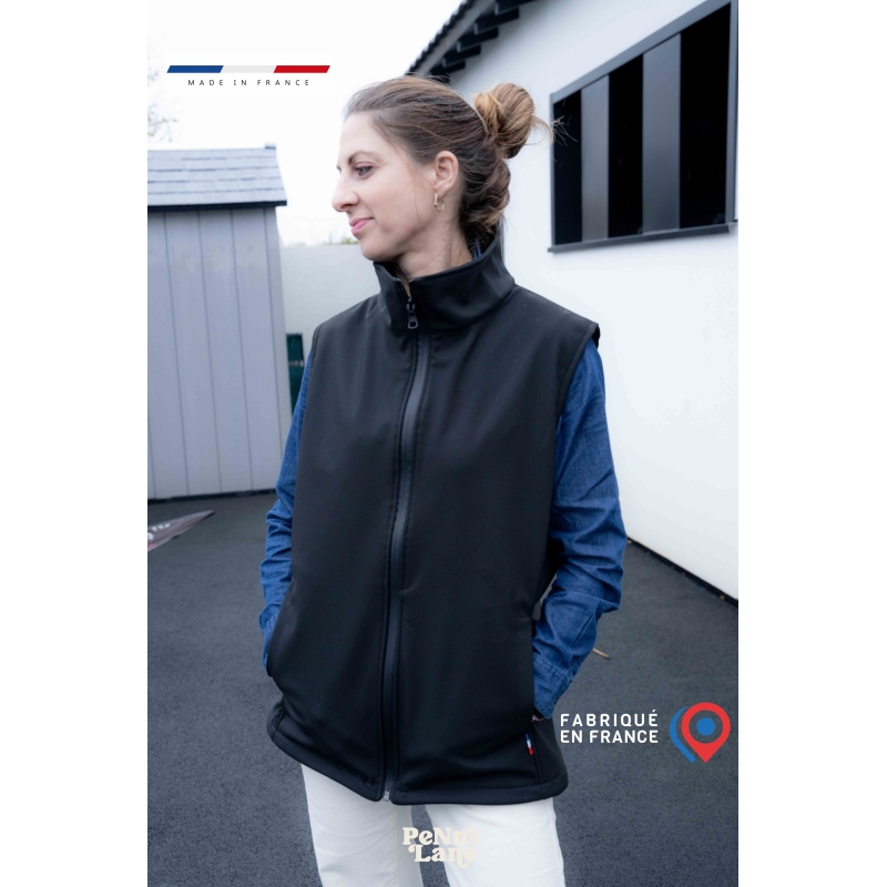 Bodywarmer softshell recyclé Made in France