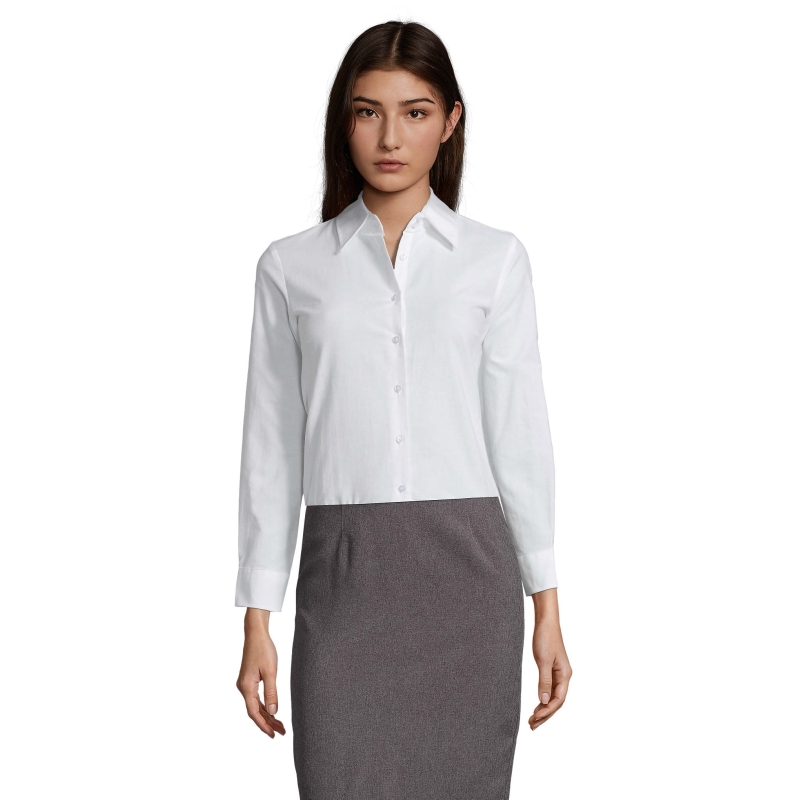 CHEMISE FEMME OXFORD MANCHES LONGUES