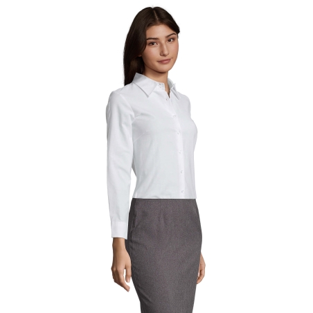 CHEMISE FEMME OXFORD MANCHES LONGUES