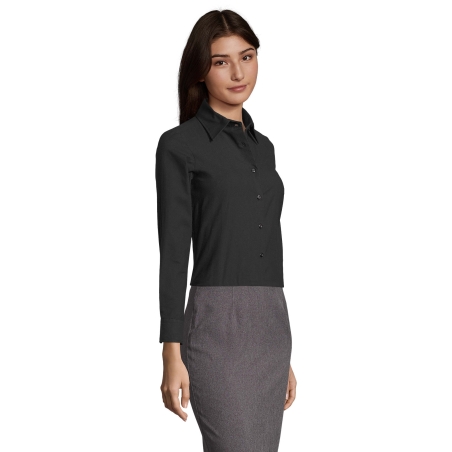 CHEMISE FEMME OXFORD MANCHES LONGUES