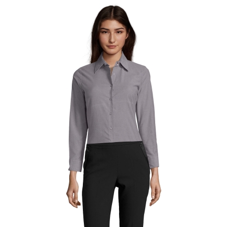 CHEMISE FEMME OXFORD MANCHES LONGUES