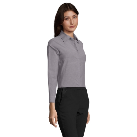 CHEMISE FEMME OXFORD MANCHES LONGUES