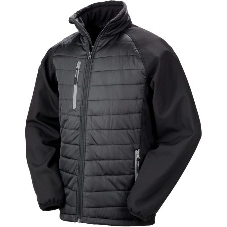 Veste softshell rembourrée black compass recyclée